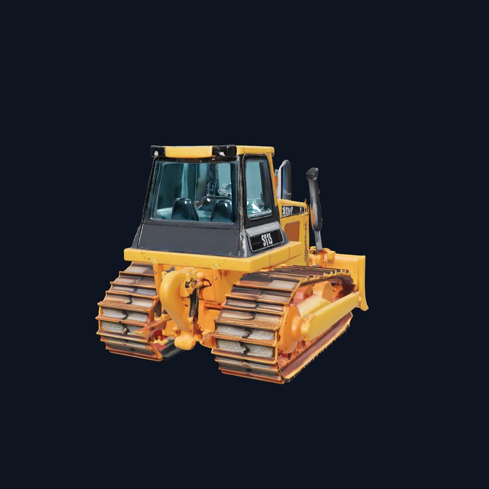 Yellow Bulldozer Construction model pack